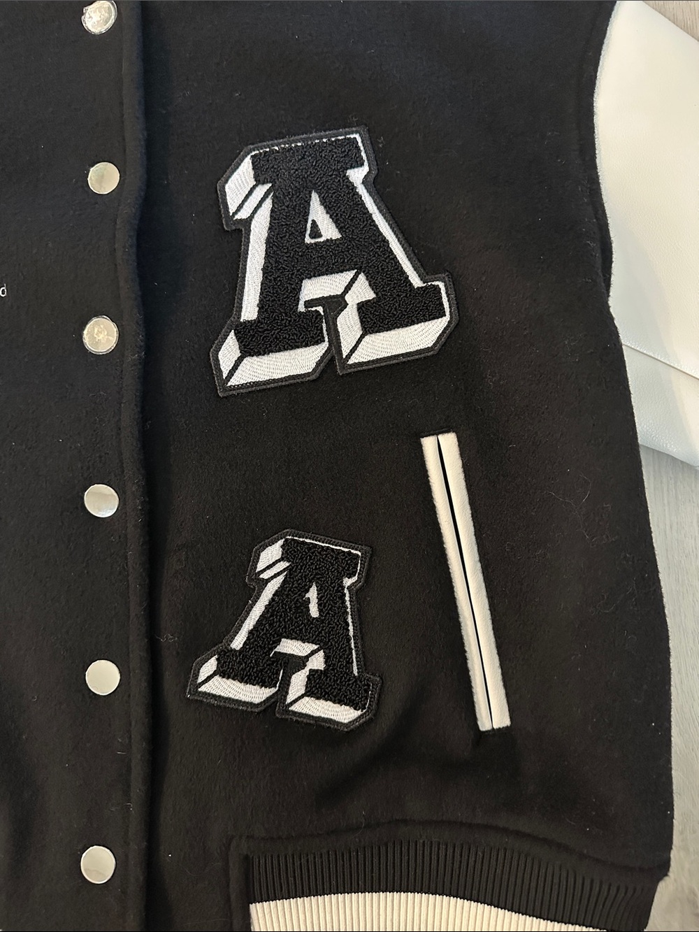 Axel Arigato Illusion Varsity Jacket – Black & White – Size M – NWT - Picture 2 of 7